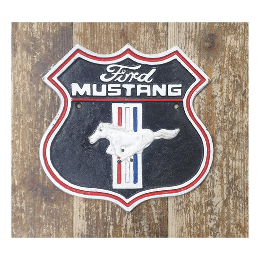 Mustang Cast Iron Sign