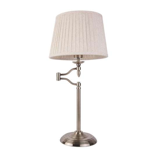 Antique Brass Finish Table Lamp with Cream Shade