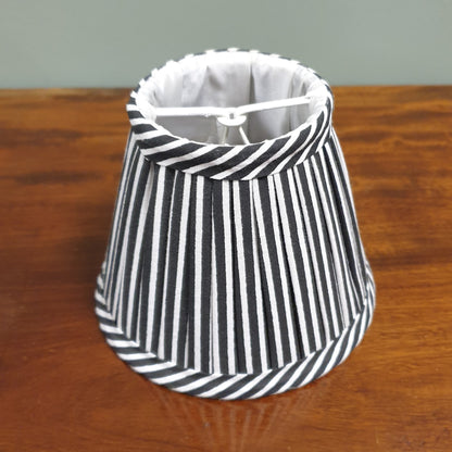 Clip On Sconce Shade - Black & White