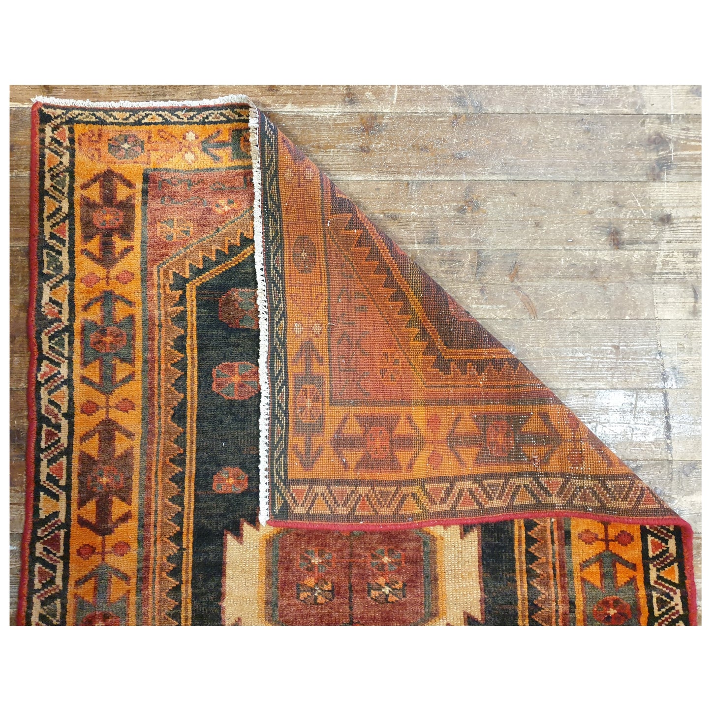 Vintage Handwoven Kashqai Nomadic Rug